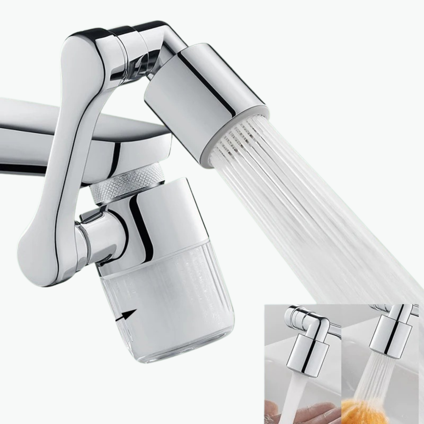 Extension Robinet Filtrante 1080° Métal HYDRELIA