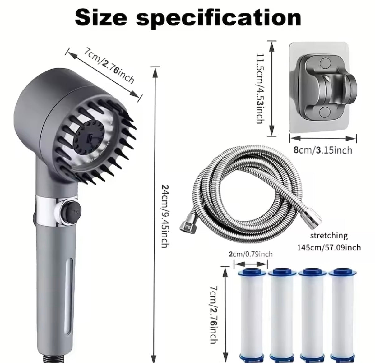 Pommeau HYDRELIA - Filtrant & Massant